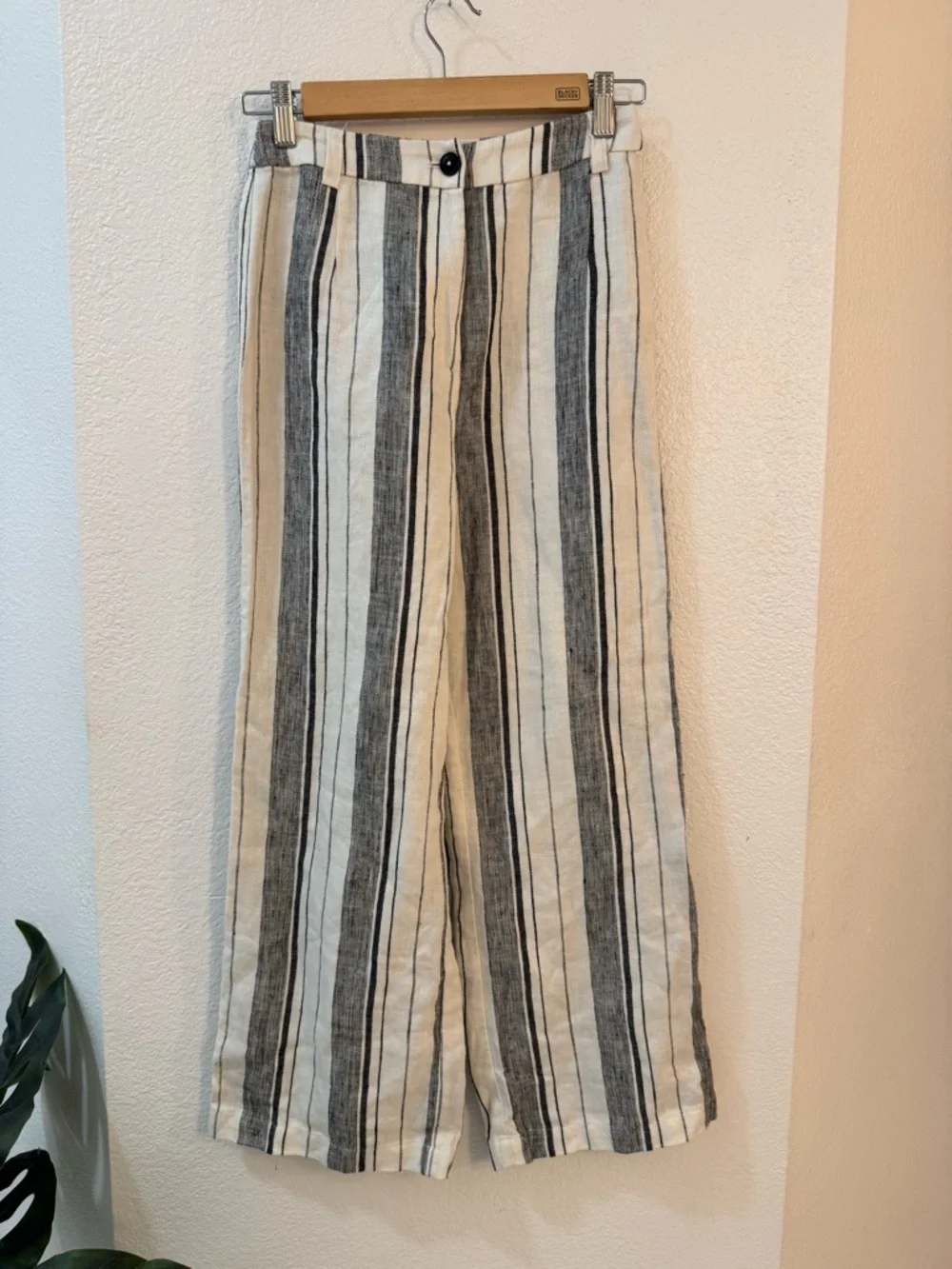 Reformation Tahiti Linen Cropped Ankle High Rise Relaxed Fit Straight Leg SZ 0